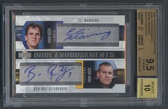 Eli Manning Ben Roethlisberger Dual Auto