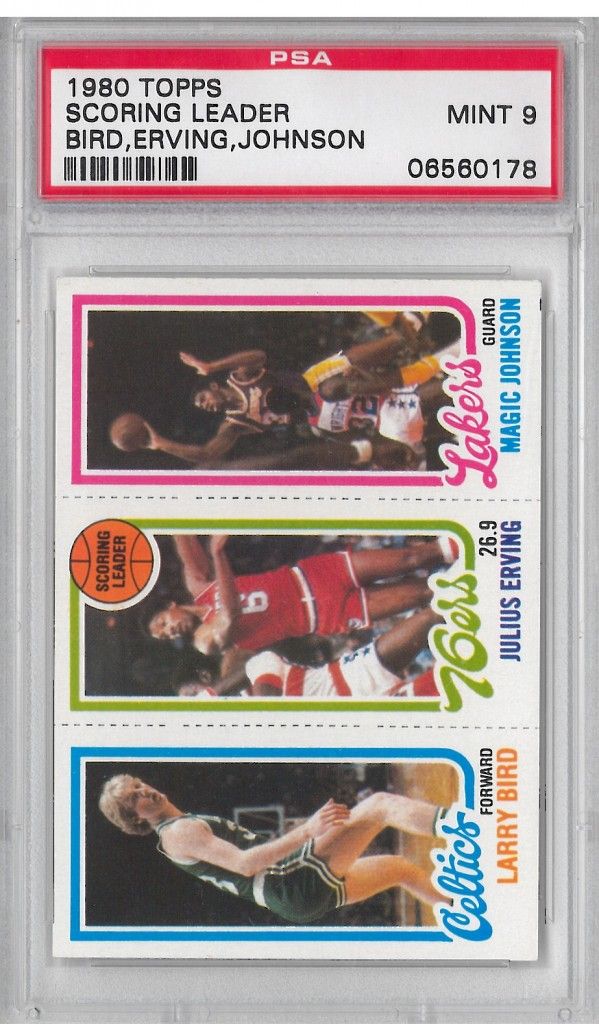 1980/81 Topps Larry Bird/Magic Johnson RC PSA 9