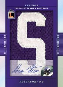 AdrianPetersonLettermanAuto Adrian Peterson Autographed Letterman Card