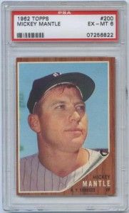 1962toppsmantle 1962 Topps Mickey Mantle Baseball Card