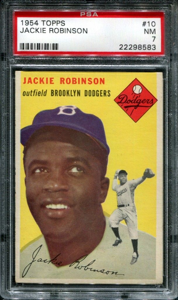1954 Topps #10 Jackie Robinson PSA 7