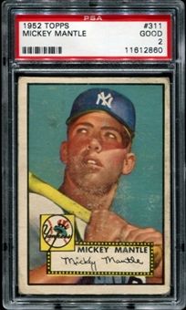 52 Topps Mantle PSA 2