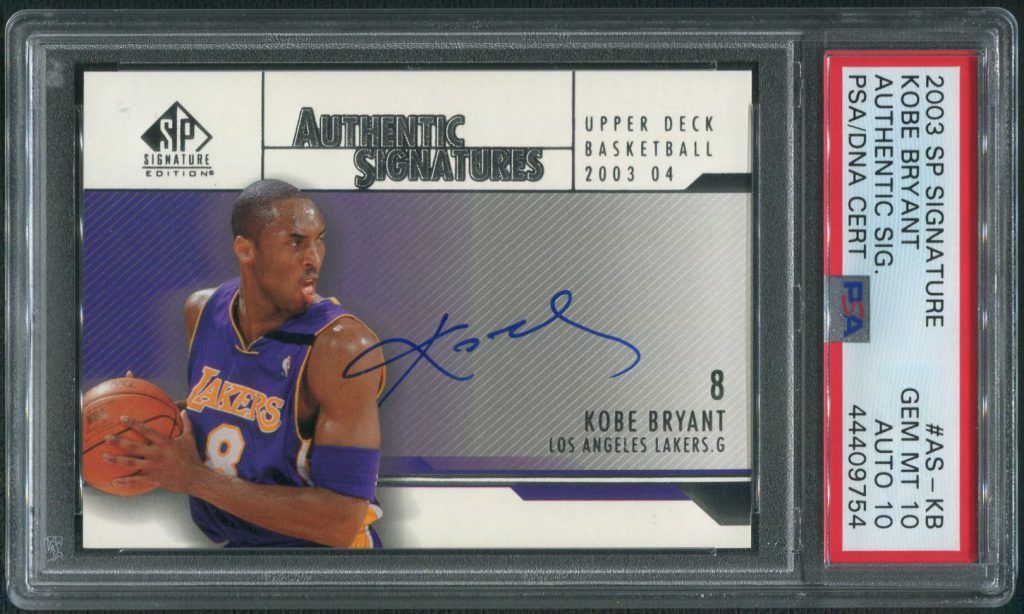 2003 Upper Deck SP Signature Kobe Bryant Autograph Card