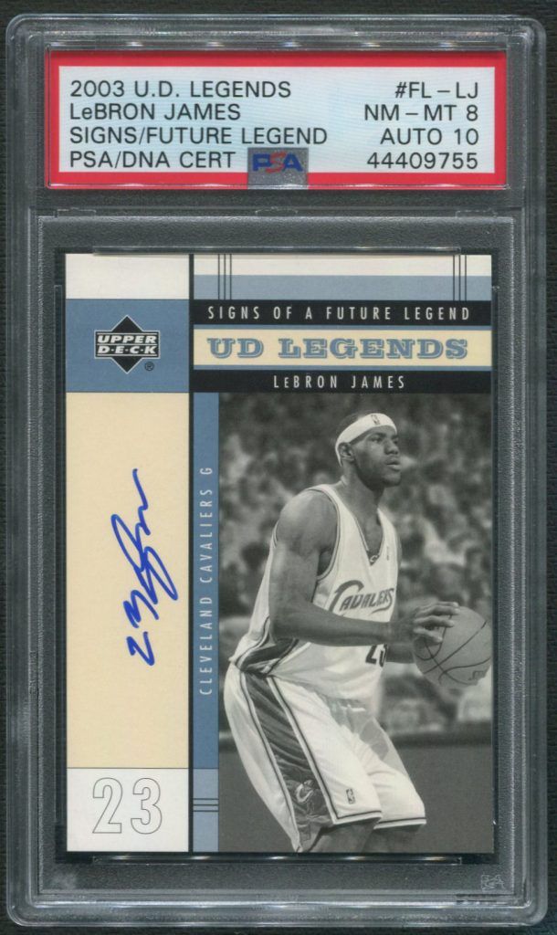 2003 Upper Deck LeBron James Autographed Card