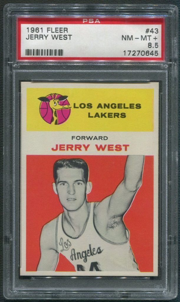 1961 Fleer Jerry West Rookie Card PSA 8.5