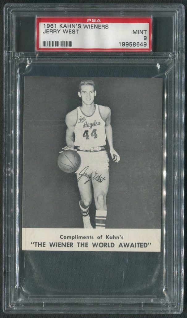 1961 Kahn's Wieners Jerry West PSA 9