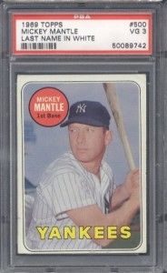 1969 topps mantle white letter 1969 topps mickey mantle white letter