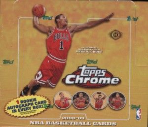 2008/09 Topps Chrome Basketball Cards Hobby Box Topps Chrome Basketball Box