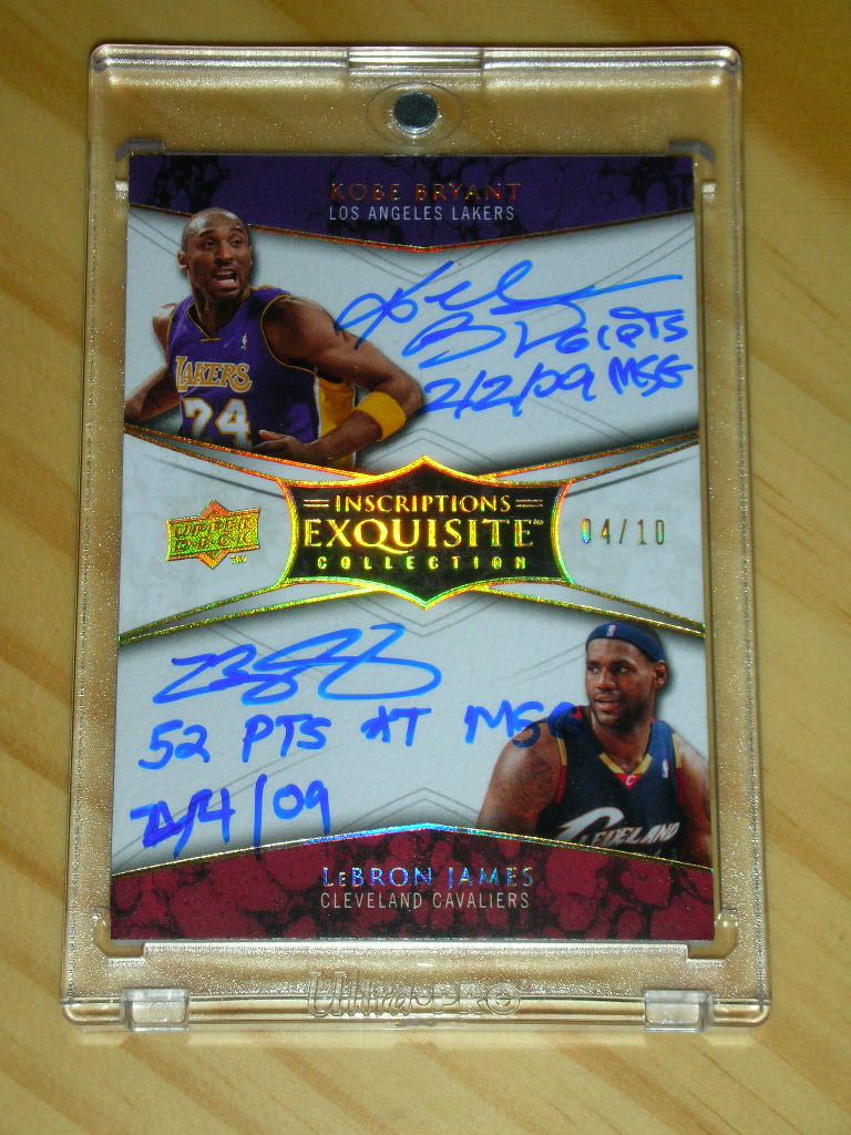 Phenomenal Pull: Kobe Bryant Lebron James Exquisite Basketball Dual  Inscription Auto | DA Card World