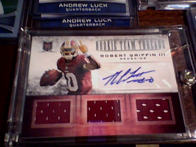 Robert Griffin III Rookie Team Threads Triple Patch Autograph