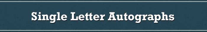 Single-Letter-Autographs