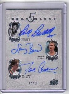 celticsautofront Boston Celtics Autographed Card