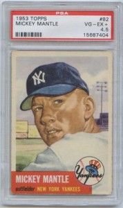 mickeymantle1953topps 1953 Topps Mickey Mantle Baseball Card