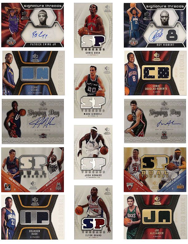 rookiethreadsbsktbllcards 2008/09 Upper Deck SP Rookie Threads Box Break
