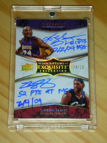 Kobe Bryant Lebron James Dual Auto
