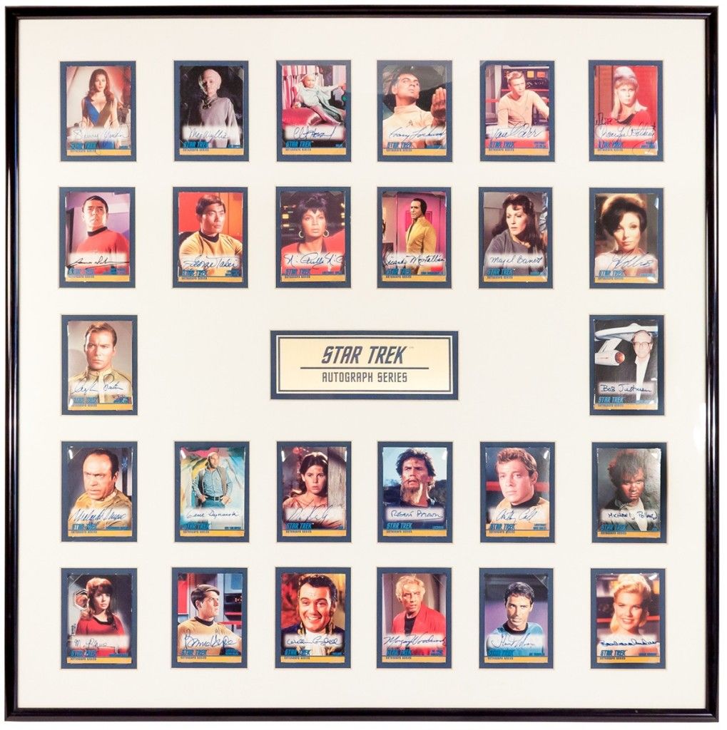 1997 Skybox Star Trek Autographed 26 Card Framed Display