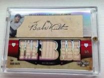 Babe Ruth Triple Threads Cut Auto 1/1